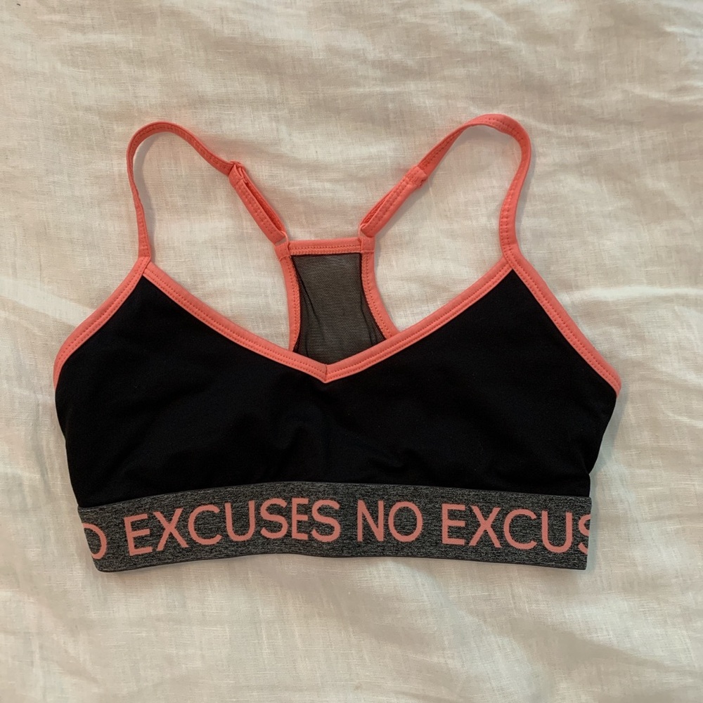 No excuses sports bra